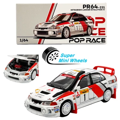 Pop Race 1:64 Mitsubishi Lancer Evolution IV #231 Foto 1 de 4