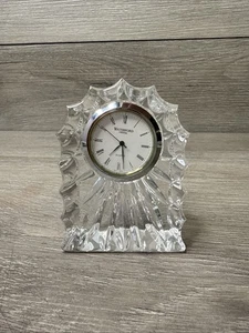 Waterford Crystal Mantle Clock With Roman Numerals Glass Vintage Style JJ3821 - Picture 1 of 9