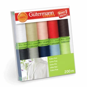 Gutermann Thread Set: Sew-All Extra Fine 200 - 10 x 200m - Assorted - Col.1 - Picture 1 of 1