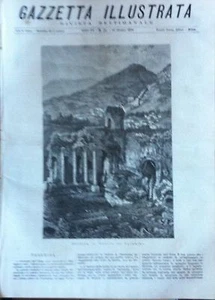 GAZZETTA ILLUSTRATA 1879 TAORMINA - Imagen 1 de 1