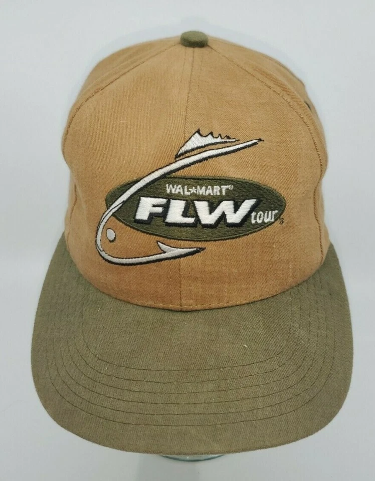 Sombrero bordado de colección Spider Wire Tour Wal-Mart - marrón/verde - hecho en EE. UU. Z1 Foto 1 de 4