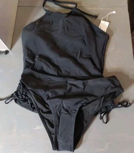 Traje de baño para mujer Beach Sissi 2 piezas Tankini medio superior inferior negro nuevo con etiquetas - Imagen 1 de 6