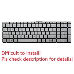 Original US Silver Non-Backlit Keyboard for HP 15-ef1077nr - Picture 1 of 1