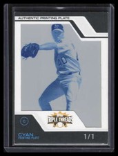 2008 Topps Triple Threads Framed Printing Plate Cyan 36 Rich Harden 1/1