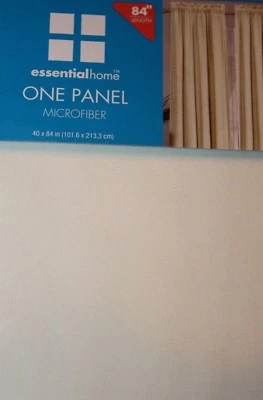 Essential Home One Single Microfiber Panel - Ivory 40 x 84"  - Image 1 of 2