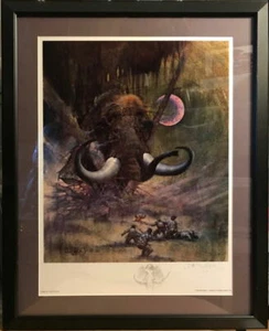 MAMMOTH Ltd Ed Print HAND SIGNED artist Arthur Suydam w SKETCH 1990 - Picture 1 of 5