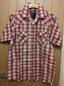 Smith And Jones Mens Red And White Checked Shirt Size M - Picture 1 of 7