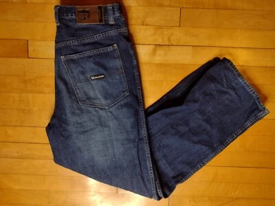 Pantalones de mezclilla vintage Reverb para hombre 34x34 azules holgados calce suelto Y2K ropa de calle Foto 1 de 4