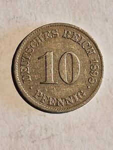 Germany Empire 10 Pfennig 1898 J ,Wilhelm II