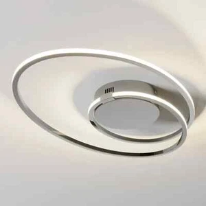 Brand New Lindby Low Profile Chrome White Ceiling Light Dimmable LED 49 x 30 cm - Picture 1 of 7