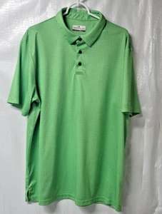 Camisa polo de golf Grand Slam para hombre XL verde rendimiento patrón a cuadros - Imagen 1 de 8