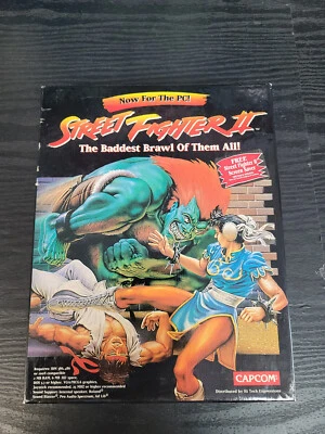 Street Fighter II PC Computer Big Box Complete In Box CIB Mint Condition IBM 3.5 - Image 1 of 4