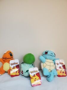 Official Licensed Pokemon Squirtle Charmander Bulbasaur Plush Stuffed Authentic