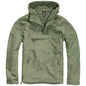Brandit Windbreaker Encapuchado Anorak Hombres Chaqueta Excursionismo Oliva - Imagen 1 de 9