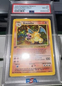 Pokémon Charizard (Dracaufeu) #4 - French Base Set 1st Edition Holo Rare - PSA 8 - Picture 1 of 3