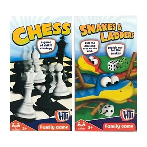 HTI Chess, Ludo, Snakes & Ladders, Draughts Mini Magnetic Travel Board Games - Picture 1 of 9