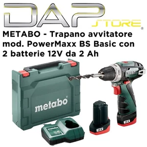 METABO - Trapano avvitatore mod. POWERMAXX BS Basic con 2 batterie 12V da 2Ah - Foto 1 di 2