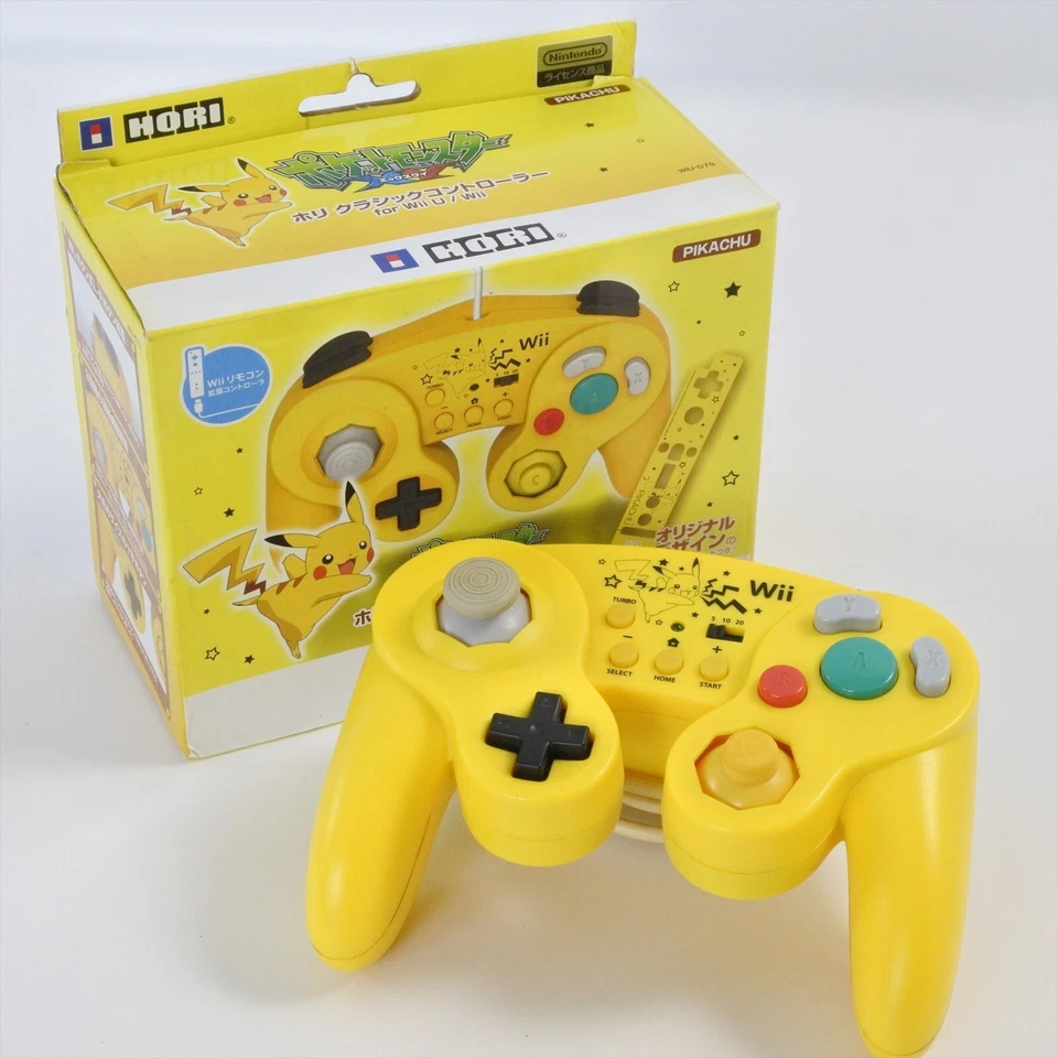 Hori Classic Controller Pokemon Pikachu WIU-079 For Nintendo Wii U, Wii 1171 - Image 1 of 4