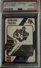 1989 AUBURN COKE BO JACKSON #580 PSA 10 ROYALS RAIDERS LOW POP