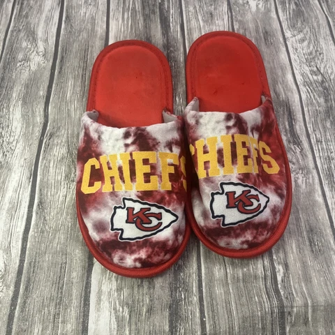 Kansas City Chiefs NFL Slip On Slippers Womens Medium 7-8 Cover