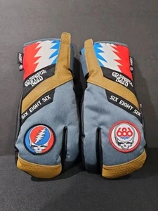686 Mens Hawkeye Trigger Mittens Infidry Grateful Dead Size Small Gloves - Picture 1 of 4