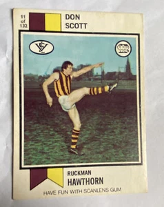Vfl 1974 Scanlens Card #107 Hawthorn Hawks Don Scott 🔥Exc condition🔥 - Picture 1 of 2