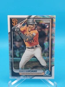 Marco Luciano 2024 Bowman Chrome RC #43 Wave Refractor 23/100 - Giants - Picture 1 of 2