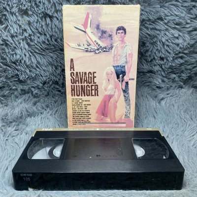 A Savage Hunter VHS Tape 1985 Vestron Video Stranded Desert Survival Movie Rare - Image 1 of 4