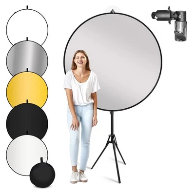 LimoStudio 43" 5-in-1 Photography Collapsible Light Disc Reflector, 5 Colors ... - Image 1 of 4