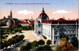 GERMANY 1914 POSTAL WWI FELDPOST PICT POSTCARD STRASSBURG ADDR & POSTMARK - Picture 1 of 2