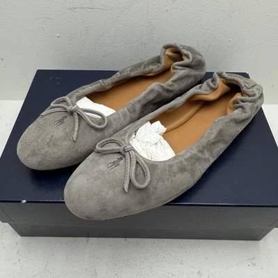 New Polo Ralph Lauren Suede Leather Ballet Flats Gray Women’s Size 7.5 B - Image 1 of 4