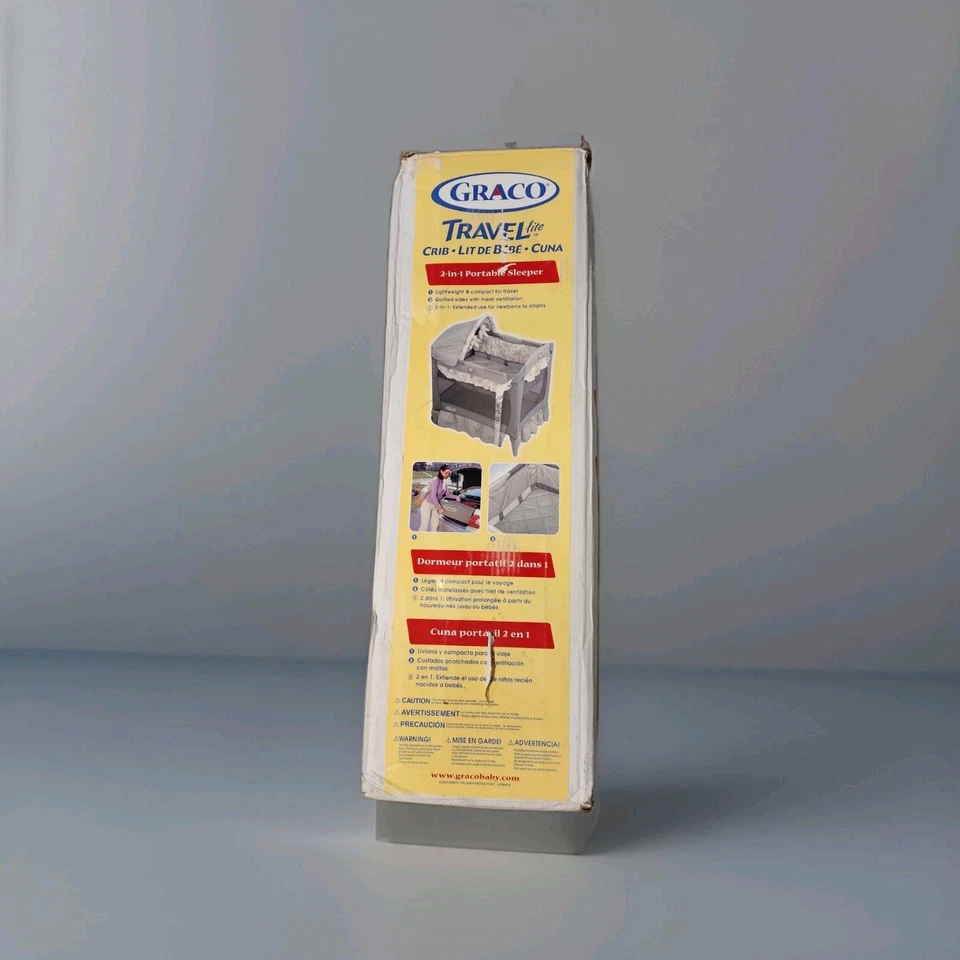 Vintage Graco Travel Lite Crib 2-in-1 Portable Sleeper Bassinet New in Box Seal - Image 1 of 4