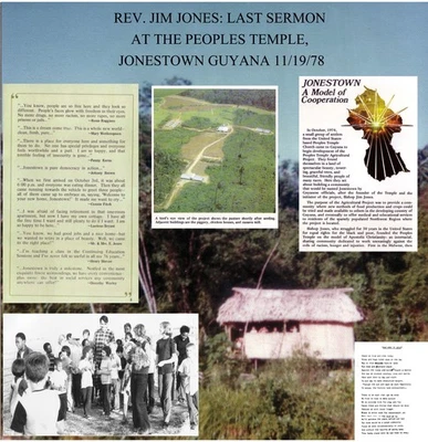 Rev Jim Jones Peoples Temple final sermon in Jonestown actual recording vinyl LP Foto 1 de 2