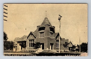 Postal de recuerdo vintage de iglesia cristiana Larned KS-Kansas - Imagen 1 de 2