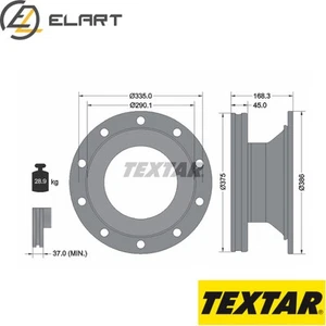 2x BRAKE DISC 93308800 FOR SCHMITZ CARGOBULL 1088133 - Picture 1 of 6