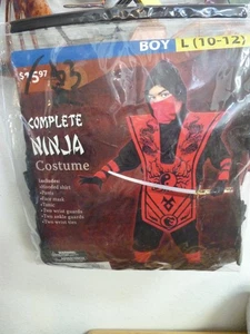 NIP Ninja Halloween 7 pc costume Boys L, 10-12 - Picture 1 of 7