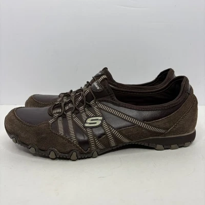 Zapatos de cuero de gamuza marrón talla 9,5 Sketchers Dream Come True Bikers Lite Revive Foto 1 de 4