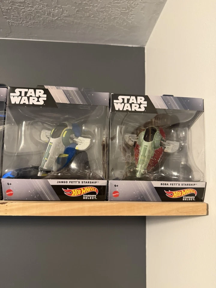 Star Wars Hot Wheels Starships Select Jango Fett y Boba Fett’s Starship Bundle Foto 1 de 1