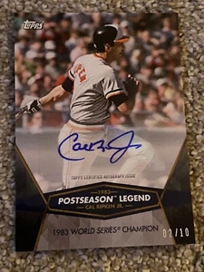 CAL RIPKEN Jr 2017 TOPPS POSTSEASON LEGEND AUTO AUTOGRAPH 2/10 None on eBay 7/10 - Picture 1 of 2