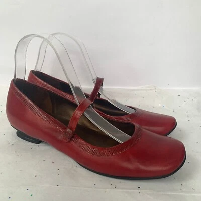 Tacón Gatito Cuero Rojo Naturalizador Mary Janes Confort Talla 8.5 Femenino Clásico Foto 1 de 4