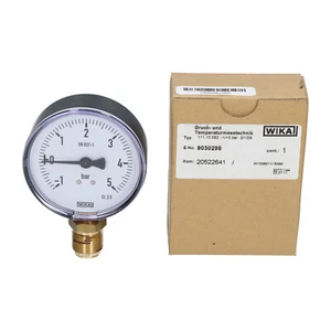 Wika 9030298 Pressure Gauge 111.10.080 -1/+5 bar G1/2B New NFP - Bild 1 von 8