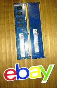 2 PC SK Hynix 2GB & 4GB DDR3 1600 MHz PC3-12800U Desktop Memory DIMM 1RX8 240P - Picture 1 of 8