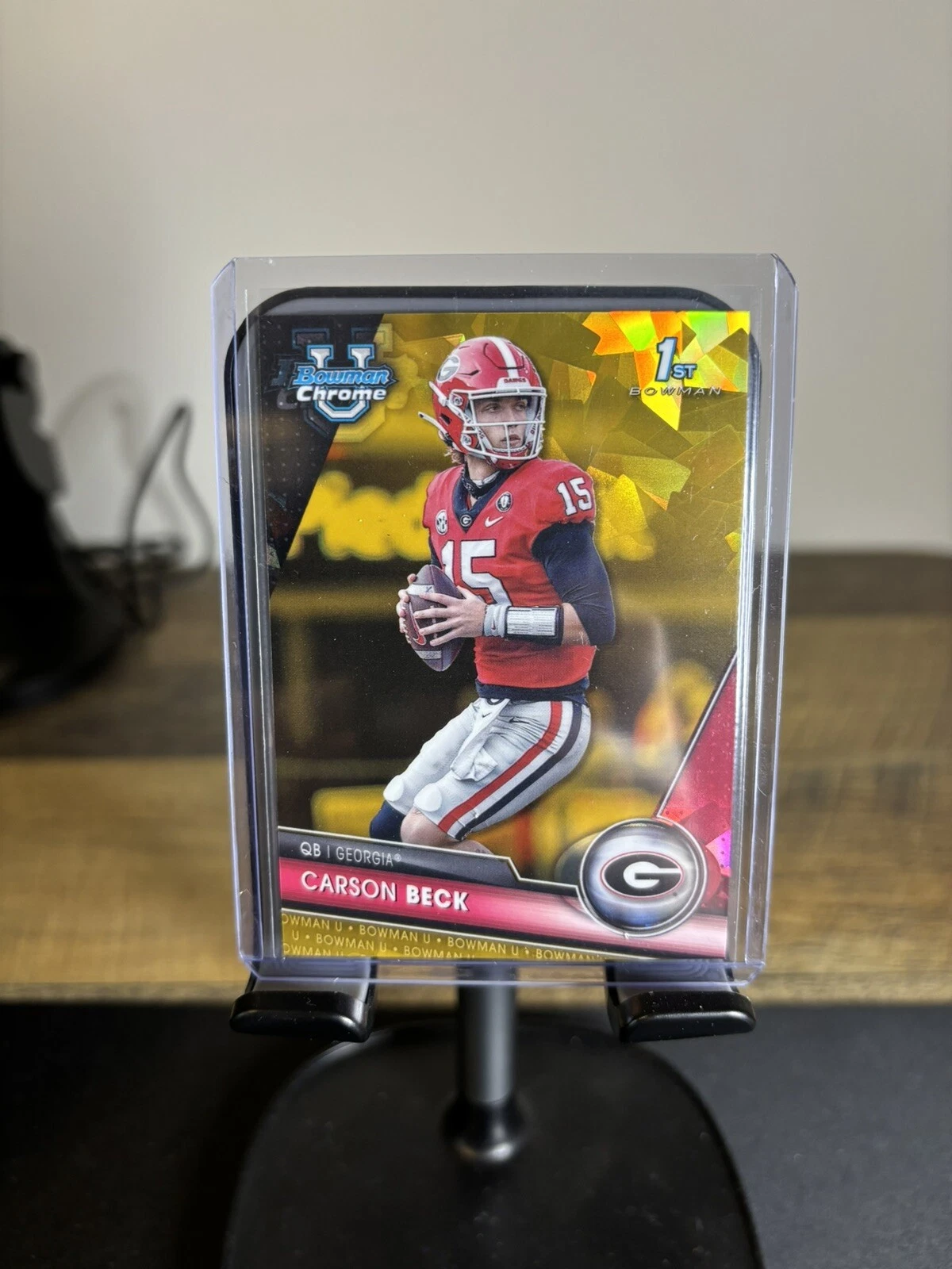 2023 Bowman U Chrome Sapphire Carson Beck Gold /50 Georgia Bulldogs