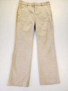 Banana Republic Chino Pants Women's Size 2 Sloan Curvy Fit  Beige Striped Twill 