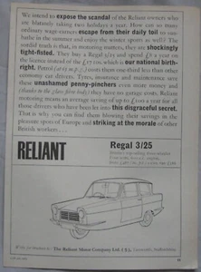 1965 Reliant Regal 3/25 Original advert No.1 - Picture 1 of 1