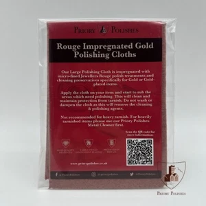 2 x Large Rouge Impregnated Gold Polishing Cloth - Free P&P - Picture 1 of 3