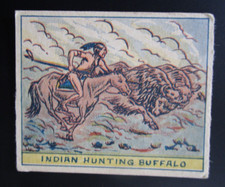 R130-SERIES OF 48-WESTERN TRADING CARD-#302 Indian Hunting Buffalo-1930