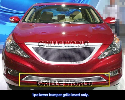 Fits 2011-2012 Hyundai Sonata Lower Bumper Stainless Steel Mesh Grille - Image 1 of 2