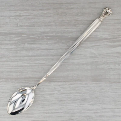 Georg Jensen Denmark Acorn Long Handle Teaspoon Sterling Silver 7 3/8" Flatware - Image 1 of 4