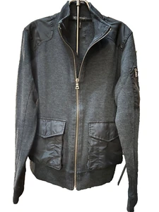 INC International Concepts Herren Pullover Jacke mit durchgehendem Reißverschluss grau Strick Small - Bild 1 von 7